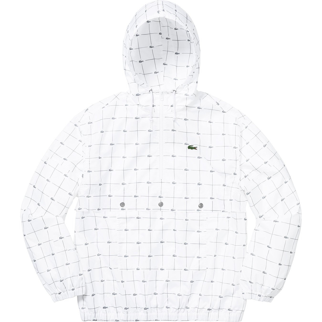 Supreme®/LACOSTE Reflective Grid Nylon Anorak view 4